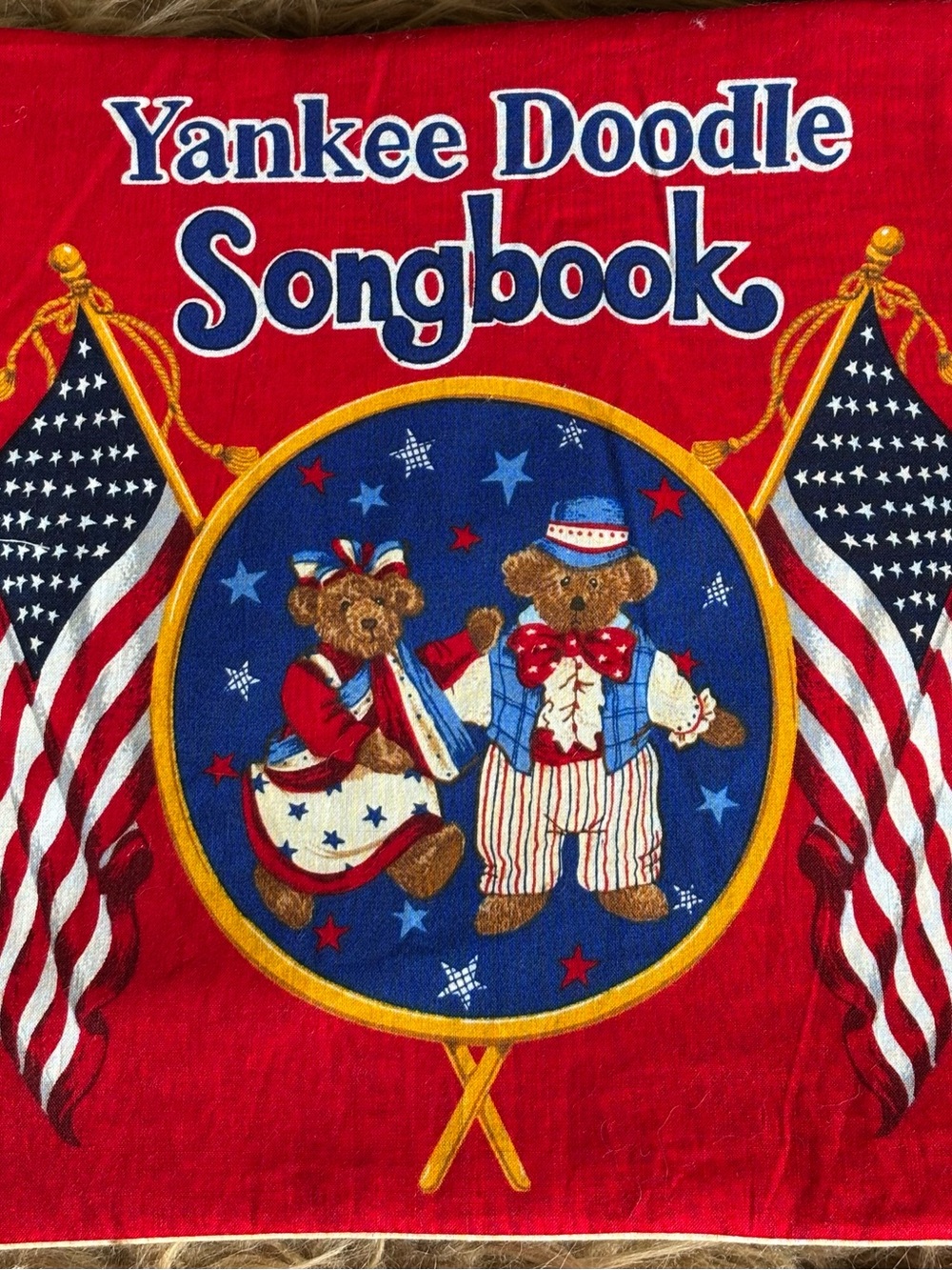 Yankee Doodle Song Fabric Book Vintage Rate Find Handmade New